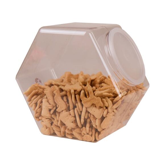 4 pack - 197 oz. Hexagon Pvc containers, food, crafts, toys - Picture 1 of 5